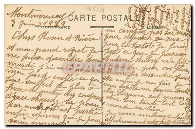 Montmorency - O Castelo — Edição reservada 'Ao Lembrar de Montmorency', Maison Lacaze, 2, Avenida Léon — Verso