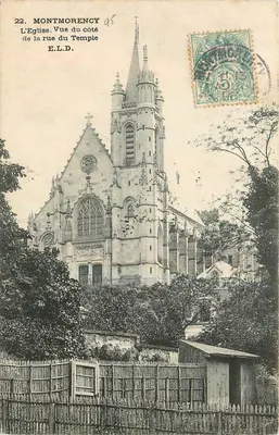 Montmorency — A Igreja vista do lado da rue du Temple — E.L.D. n°22