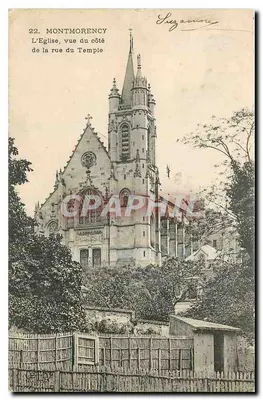 Montmorency — A Igreja vista do lado da rua do Templo — editor Letty, n°22