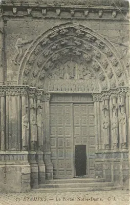 Étampes — O Portal da Nossa Senhora — Cliflé Béhiau, n°73