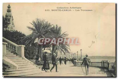Monte-Carlo — Les Terrasses — Coleção Artística, n°853, Edição Giletta, Nice