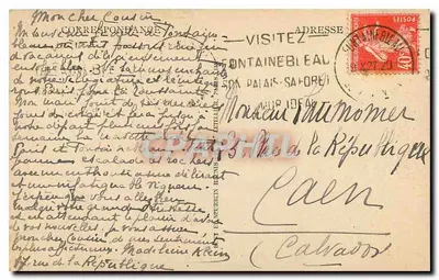 Fontainebleau — Il Palazzo. Prospettiva del Castello e del Laghetto — LL — Verso