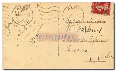 Wjazd Viaur — centralna łukowa część widziana z boku 220 m. wysokiej — Tarn i Aveyron — Ets Rivière-Burin, Fotograf, Paryż, nr 1408 — Rewers
