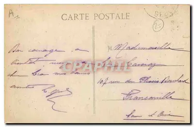 Besançon — Pittoreska dolina Casamène. Rzeka Doubs, wyspa Malpas, twierdza i droga do Lyon — Wyd. La Gardard-Prete, Besançon — Rewers