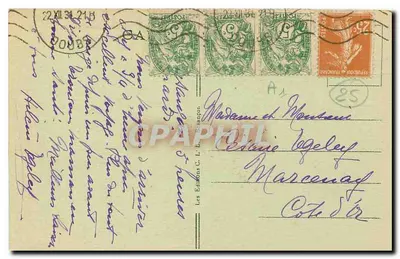 Besançon-les-Bains — O Doubs e os Rochos da Cidadela — Edições C. L. Besançon — Verso