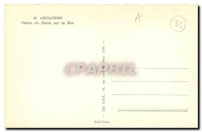 Arcachon — Spokój Rana na Morzu — C.A.P. 44, ulica Lézalier, Paryż (15e) — Rewers