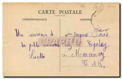 O Salto do Doubs — Almanach Vermot, Cl. Horizons de France — Verso