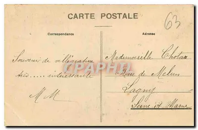 Mont-Dore - Etablissement Thermal (côté des Dames) — Puy-de-Dôme — wydawca MTD, nr 341 — Rewers