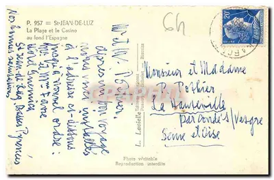 A Percola — praia e cassino — L. Lavielle — Verso