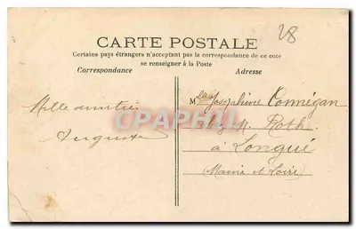 Bilhete postal antigo Dreux Estátua de Jean de Rotrou Poeta trágico Lieutanant particular no Bailliage de Dreux — Verso