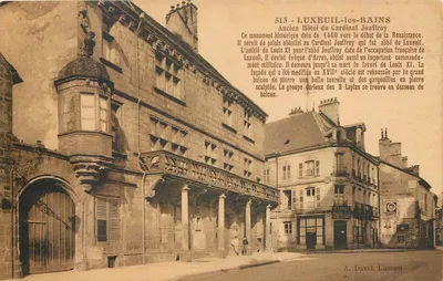 Luxeuil-les-Bains — Antigo Hotel do Cardeal Jouffroy — A. David, Luxeuil