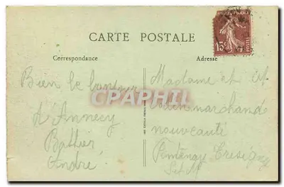 Jezioro Annecy — Zamek Héré (XVe wieku), Duingt, Talloires i Zęby Lanfon — B. P. 252, La Savoie — Rewers