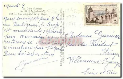 La Baule — Ogólny widok plaży — Wydawnictwo Fotograficzne Jangol — Rewers