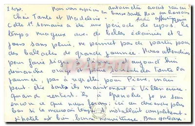 Bilhete postal moderno Visão geral de La Grave e a Meije — Verso