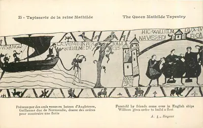 Tapisserie da rainha Matilde — cena de Guillaume duque da Normandia — A. L., Bayeux