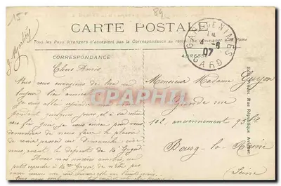 Avignon - Het Paleis van de Pausen aan het einde van de 16e eeuw volgens een gravure — Achterkant