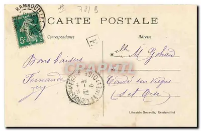 Zamek w Rochefort-en-Yvelines (S.&O.) — Front i Basen — Rewers