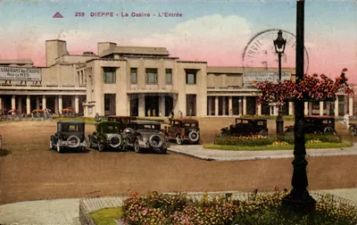 Dieppe - O Casino - A Entrada — editor Cie Alsacienne dos Artes Fotográficas, n° 259