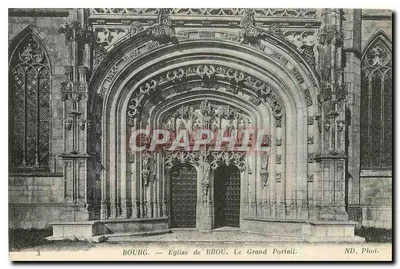 Bourg — Igreja de Brou. O Grande Portal.
