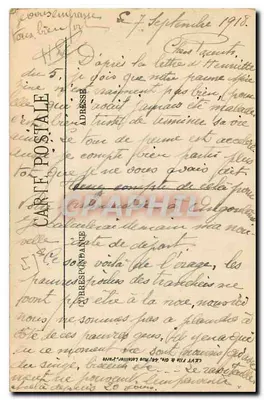 Katedra w Reims — Uszkodzenia po nalotach niemieckich — Visé Paris n° 91 — Rewers