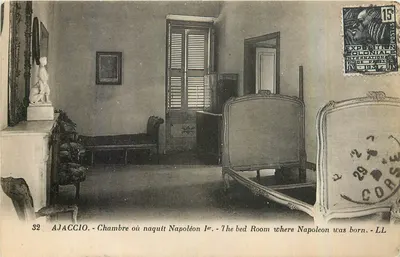 Ajaccio - Quarto onde nasceu Napoleão I - The bed Room where Napoleon was born - LL