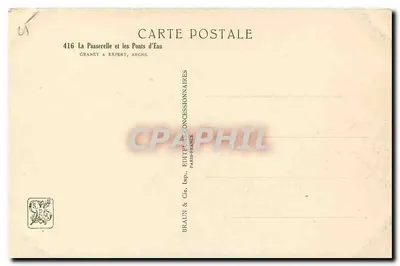 A Ponte e os Pontes d'Eau — 416 — Editor Brauzy & Cie, Paris — Verso