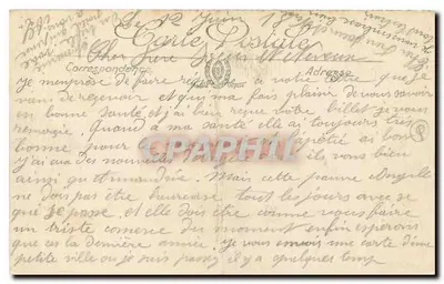Stara pocztówka Epernay Rue de Chalons — Rewers