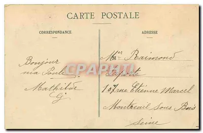 Floresta de Fontainebleau — Panorama tirado do Mail Henri IV — editor L.R. n°672 — Verso