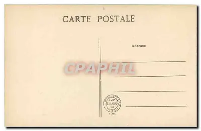 Palácio de Fontainebleau — O Castelo e o Lago das Carpas — Impressão Lemenard — Verso