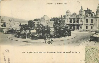 Monte-Carlo — Casino, Jardins, Café de Paris — Coleção Artística, Edição G. Costes, n°714