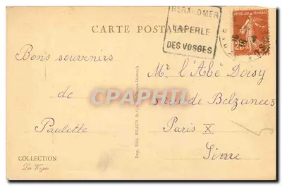 Os Vosges pitorescos — Floresta de pinheiros — n° 5219 — Verso