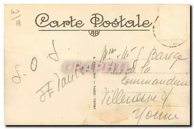 Castelo de Chantilly. A Entrada. — A.P. — A. Parchin — Verso