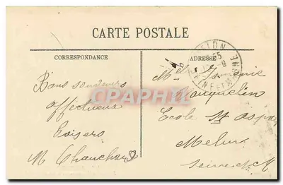 Fontainebleau — Widok Imperatora i Zamek — LL. n° 1008 — Rewers