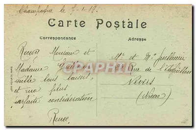 Castillo de Fontainebleau — Salón de Francisco I — N.G. — Editor N.G. n°404 — Reverso