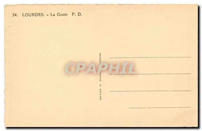 Lourdes — A Grotte — Edição P. Doucet — Verso