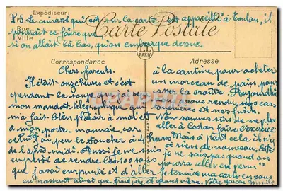 O Cuirassé Patrie — Marinha de Guerra Francesa — em tempo ruim — LL — Verso