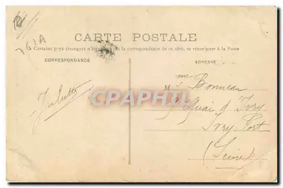 Bilhete postal antigo Mesnil Val S Inf La Falaise Nord — Verso