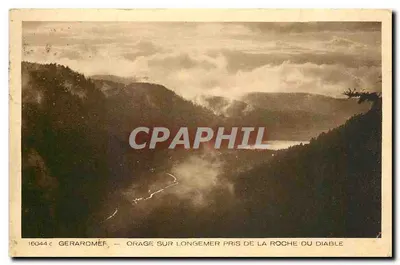 Gerardmer — Tempestade sobre Longemer visto da Roche du Diable — Brauk & Cie, imp. Edt. Milhouse-Dornach