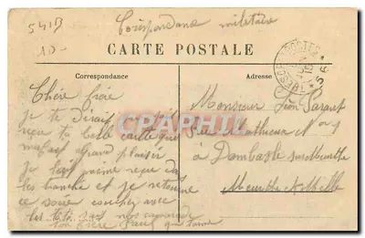 CPA La Guerre en Lorraine en 1914 Magnieres bombarde Vue Interieure Militaria — Verso