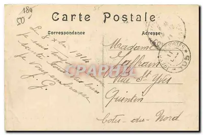 Batalha da Marne (6 ao 12 setembro de 1914) — Laheycourt — Hotel de Ville — Telefonistas descansando as linhas — A. Pünler, fot. CH. St-Dizier — Verso