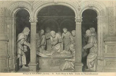 Abadia de SOLESMES (Sarthe) — Notre-Dame la Belle — Gruta do Enterramento — Edição de Malicot, Sable-sur-Sarthe, n°9