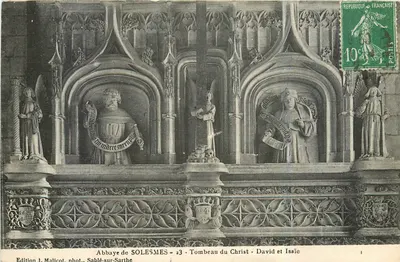 Abadia de SOLESMES - 23 - Túmulo de Cristo - Davi e Isaías — Edição J. Malicot, fot. Sablé-sur-Sarthe