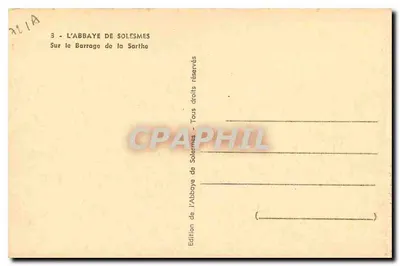 Abbatia Solesmes — Nad przepływem rzeki Sarthe — Wydawnictwo Abbatii Solesmes — Rewers