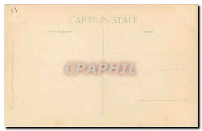 Reims — Katedra — Odbudowa prawego portalu (Wielki Portal) — 8. seria — wydawca E.D. — numer serii 51 — Rewers
