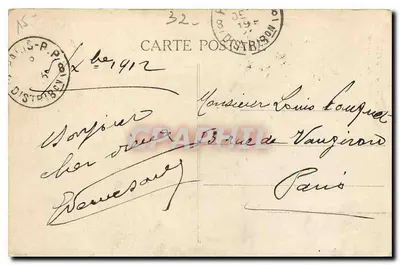 Porte du Caillau — Bordeaux — A.H. 3 — wydawca A.H. 3 — Rewers