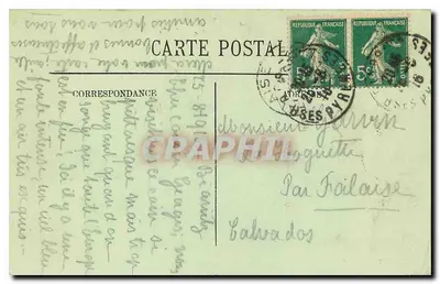 Blarritz — Vista do Rocher de la Vierge e Rocher Percé — LL. n°207 — Verso