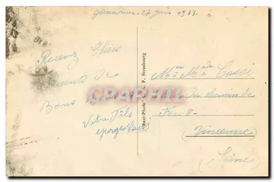 Gérardmer — Bord du Lac — C.A.A. n°22 — Verso