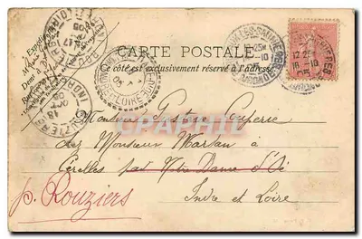 Bordeaux — O Square Gambetta — V. P. Paris 22 — Verso