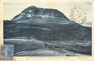 पूय डी डोम के लिए अतिरिक्त मार्ग (ऊंचाई 1467 मीटर) उत्तर की ओर — पूय डी डोम के अवलोकन केंद्र — प्लाज़नेट के फोटोग्राफ