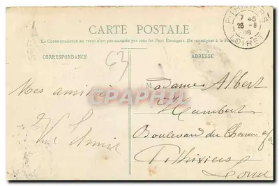 O Mont Dore - Auvergne - O Lago Chambon e a Dente do Marais — Delaunay, edit. Clermont Ferrand — Verso